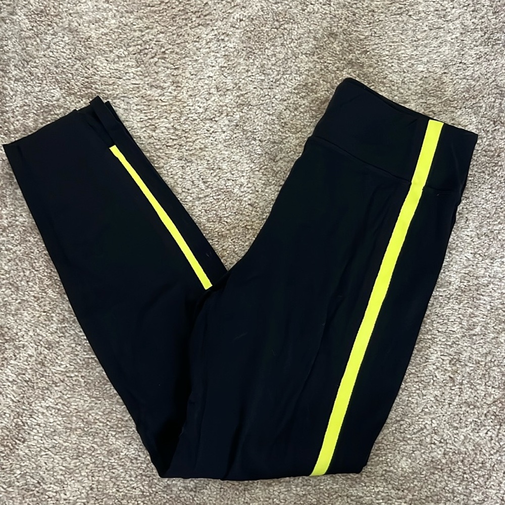 Zyia Black Neon Tape Luxe Hi-Rise 7/8 24" (8-10)